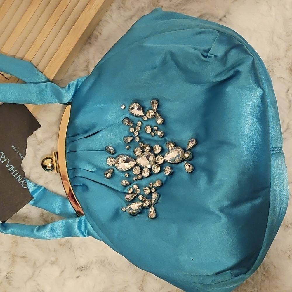 Cynthia Rowley Satin Rhinestone Shoulder Bag with Coin Purse - Picture 12 of 16